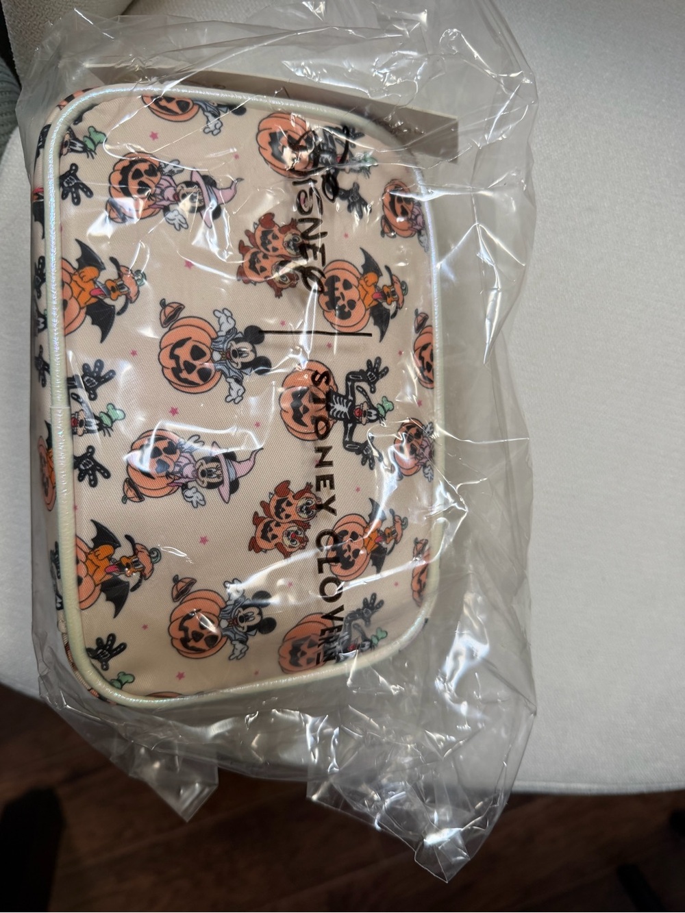 Stoney Clover Lane Halloween Pumpkin Crossbody Bag - Cream & Orange